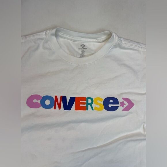 Converse Fruit Medley Graphic T-shirt Women Medium White Short Sleeve - Picture 4 of 7